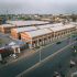Aerial shot of Kasuwan Barci market in Kaduna, showcasing bustling urban life and architecture.